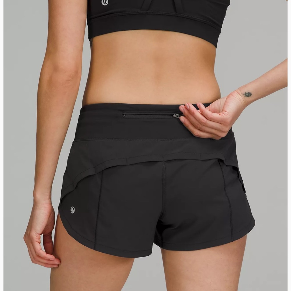 Lululemon Speed Up Low-Rise Lined Short Black
